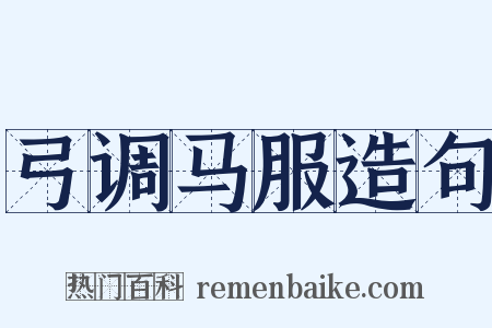 弓调马服造句是什么意思的图片